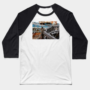 Shipwreck in Brittany. Old wooden ships Baseball T-Shirt